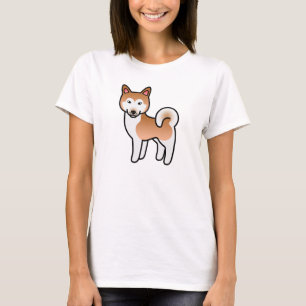 Illustration eines roten und weißen Alaskan Malamu T-Shirt