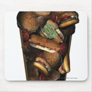 Illustration eines Sarges füllte mit Schnellimbi Mousepad