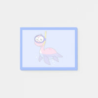 Illustration eines schnorchelnden Loch Ness Monste