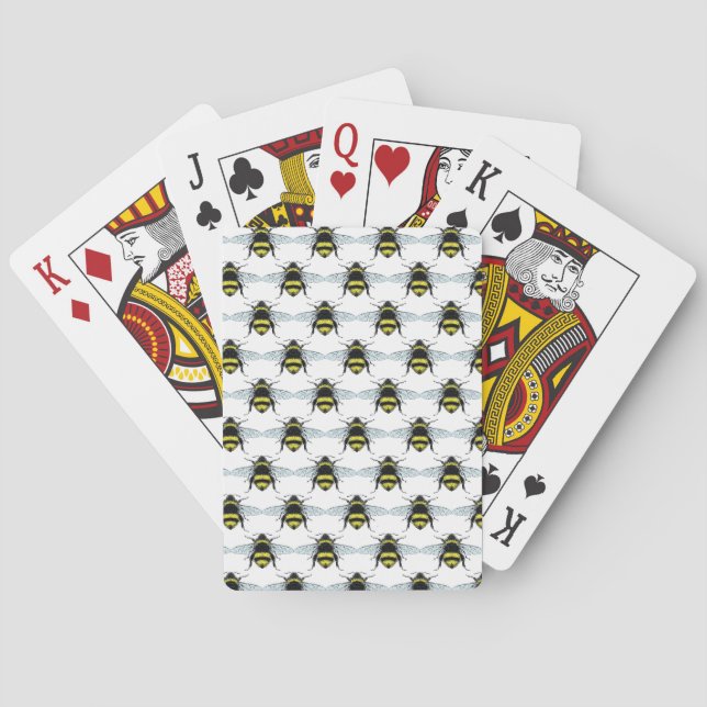 Illustration eines Schwarms von Honig-Hummeln Spielkarten (Rückseite)