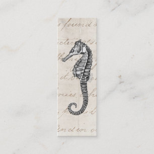 Illustration eines Seepferdchens aus Hawaii aus de Mini Visitenkarte