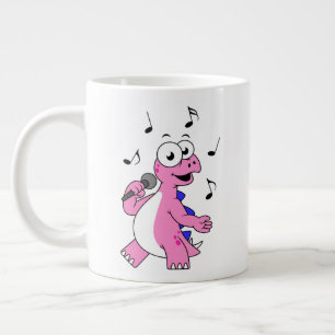 Illustration eines singenden Stegosaurus. Jumbo-Tasse