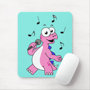 Illustration eines singenden Stegosaurus. Mousepad