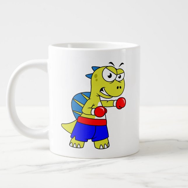 Illustration eines Spinosaurus-Boxens. Jumbo-Tasse (Links)