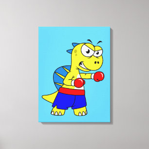 Illustration eines Spinosaurus-Boxens. Leinwanddruck