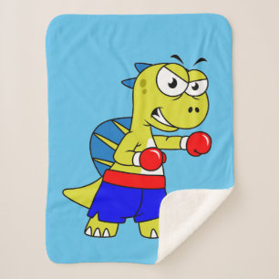 Illustration eines Spinosaurus-Boxens. Sherpadecke