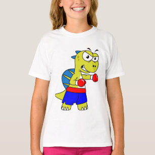 Illustration eines Spinosaurus-Boxens. T-Shirt