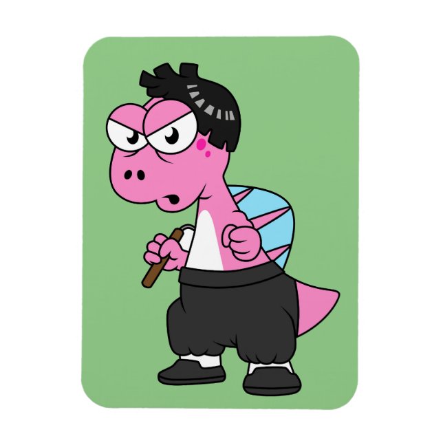 Illustration eines Spinosaurus-Bruce-Lees. Magnet (Vertikal)