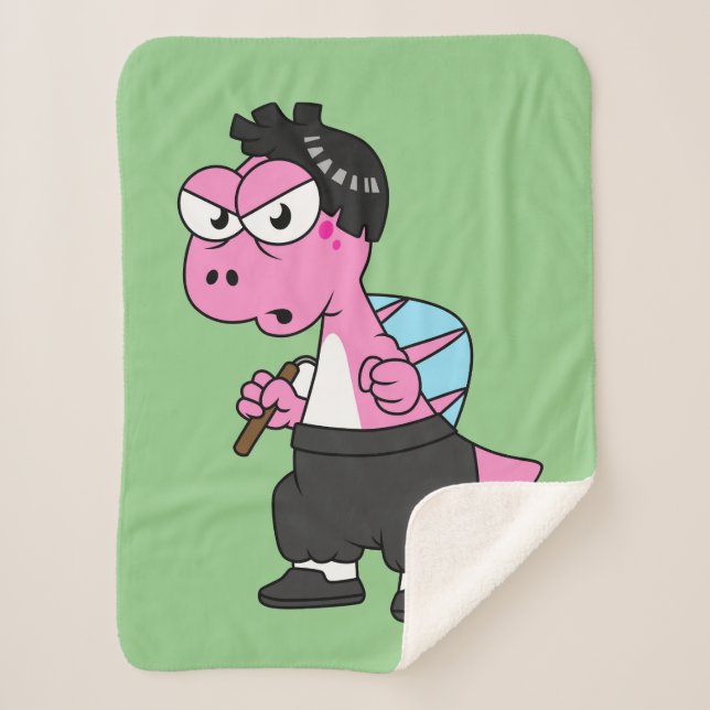 Illustration eines Spinosaurus-Bruce-Lees. Sherpadecke (Vorderseite)