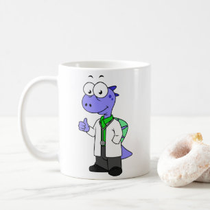 Illustration eines Spinosaurus-Doktors. Kaffeetasse