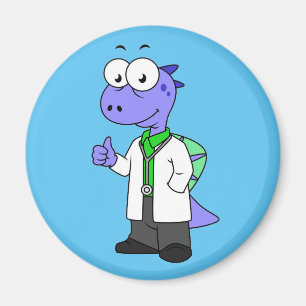 Illustration eines Spinosaurus-Doktors. Magnet