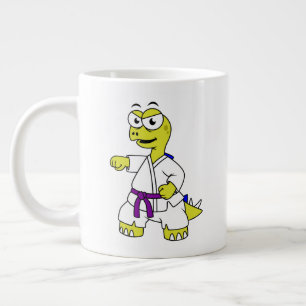 Illustration eines Stegosaurus, der Karate praktiz Jumbo-Tasse