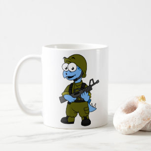 Illustration eines Stegosaurus Soldiers. Kaffeetasse