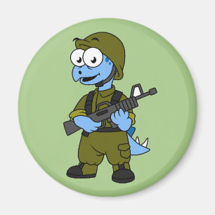 Illustration eines Stegosaurus Soldiers. Magnet