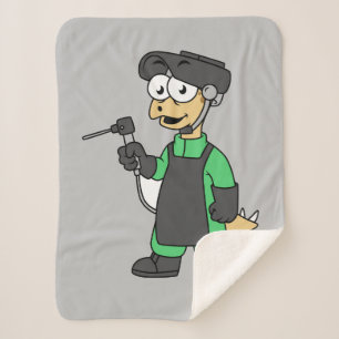 Illustration eines Stegosaurus Welders. Sherpadecke