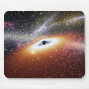 Illustration eines supermassiven schwarzen Lochs Mousepad