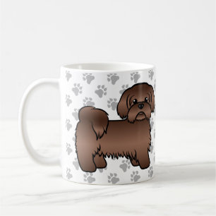 Illustration eines süßen Cartoon-Hundes der Rasse Kaffeetasse