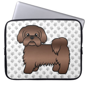 Illustration eines süßen Cartoon-Hundes der Rasse Laptopschutzhülle
