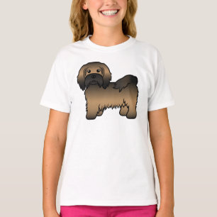 Illustration eines süßen Cartoon-Hundes mit Havane T-Shirt