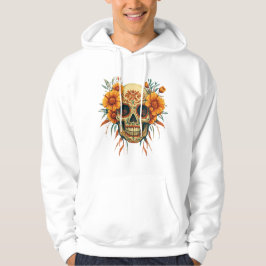 Illustration eines Totenfest-Schädels Hoodie