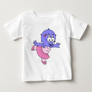 Illustration eines Triceratops Ballet Tänzers. Baby T-shirt