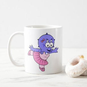 Illustration eines Triceratops Ballet Tänzers. Kaffeetasse