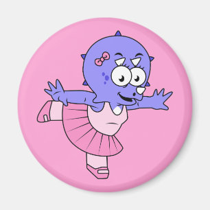Illustration eines Triceratops Ballet Tänzers. Magnet