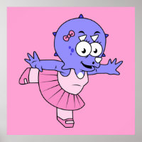 Illustration eines Triceratops Ballet Tänzers.