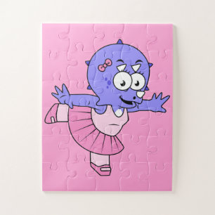 Illustration eines Triceratops Ballet Tänzers. Puzzle