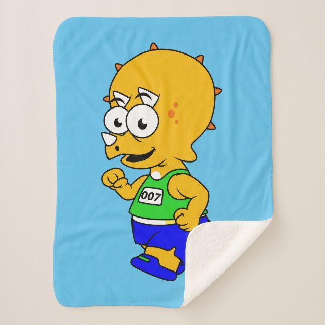 Illustration eines Triceratops Runners. Sherpadecke (Vorderseite)