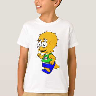 Illustration eines Triceratops Runners. T-Shirt