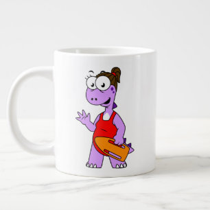 Illustration eines Tyrannosaurus Rex Rettungsschwi Jumbo-Tasse