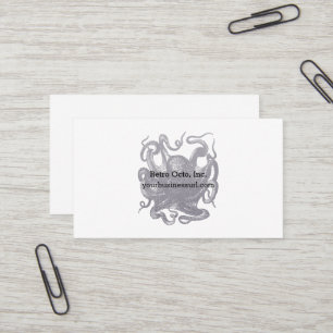Illustration eines Vintage-Oktopus Visitenkarte