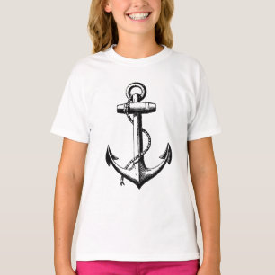 Illustration eines Vintage-Schiffanchors T-Shirt