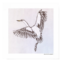 Illustration eines Vogels, der durch den staubigen