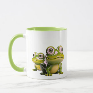 Illustration Frosch Glänzend Süß Grün Tasse
