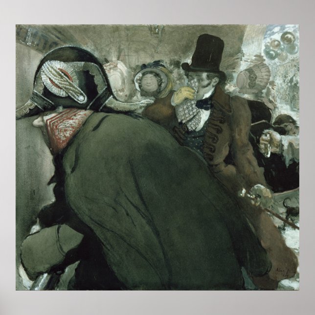 Illustration für die Nase von Nikolai Gogol Poster (Vorne)