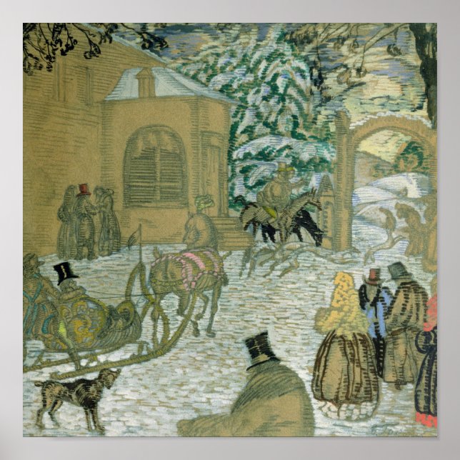 Illustration für "Dubrovsky" von Alexander Pushkin Poster (Vorne)