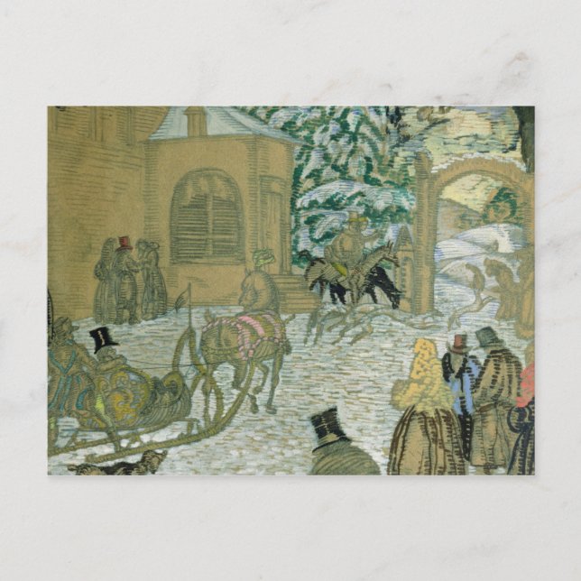 Illustration für "Dubrovsky" von Alexander Pushkin Postkarte (Vorderseite)