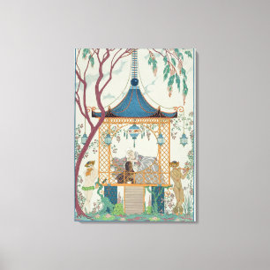 Illustration für "Fetes Galantes" von Paul Verlain Leinwanddruck