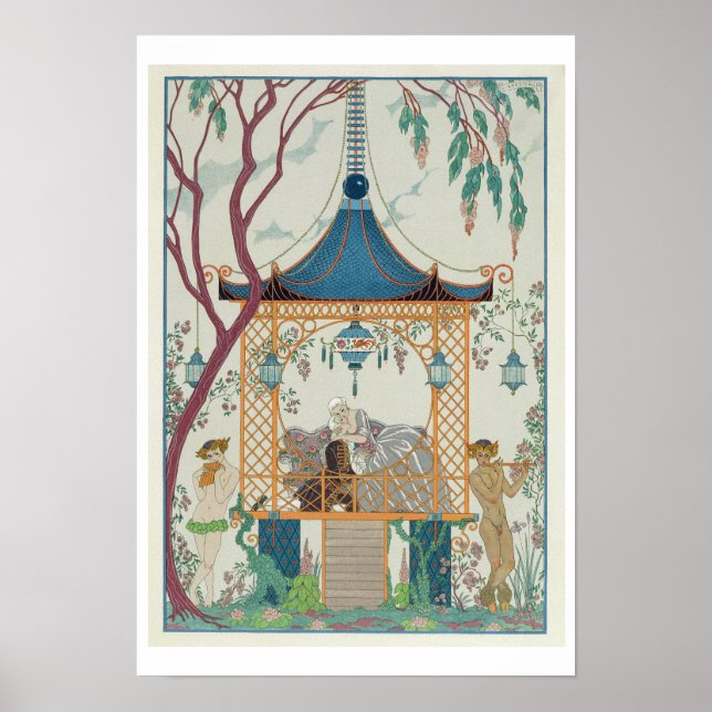 Illustration für "Fetes Galantes" von Paul Verlain Poster (Vorne)