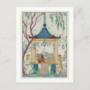 Illustration für "Fetes Galantes" von Paul Verlain Postkarte