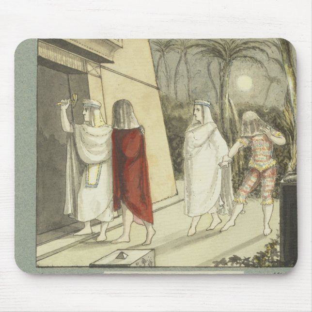 Illustration für Mozart "Zauberflöte", 1845 Mousepad (Vorne)