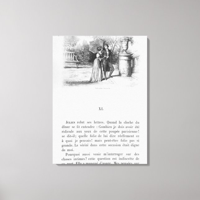 Illustration für "Rot und Schwarz" Leinwanddruck (Vorderseite)