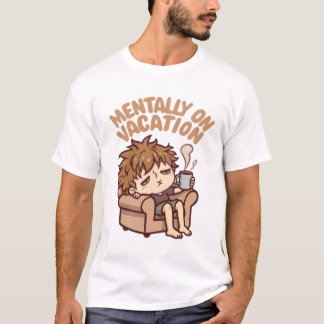Illustration 'Geistig im Urlaub' T-Shirt