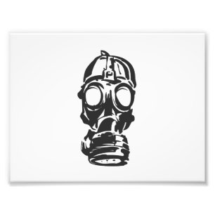 Illustration Hand Drawn of Sketch Gas Mask Fotodruck