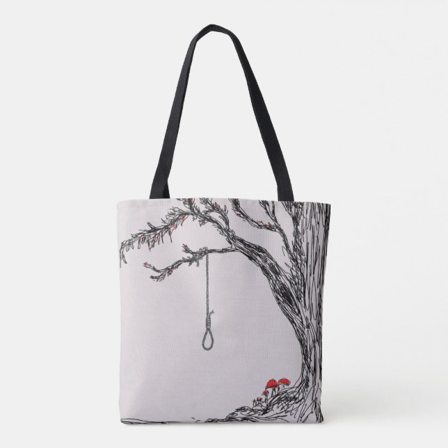 Illustration hangman's noose & mushrooms (Rückseite)