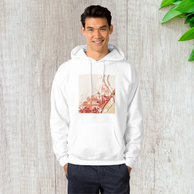Illustration im Blumenhaus Swirl und Naturmuster Hoodie (Von Creator hochgeladen)