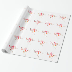 Illustration im Pudel-Muster anpassbar Geschenkpapier