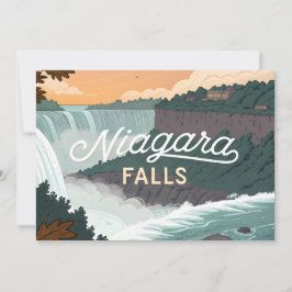 Illustration im Stil eines Retro-Posters der Niaga Feiertagskarte